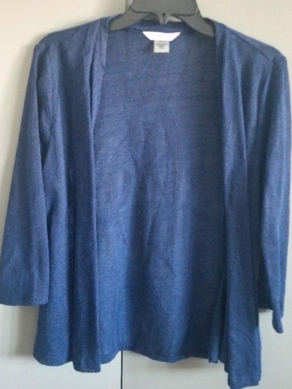 Allison Daley Navy Open-Front Lightweight Cardigan Size MP